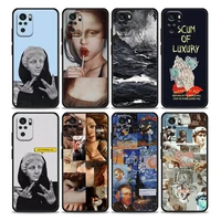 painting van gogh david mona lisa abstract art phone case for redmi 10 9 9a 9c 9i k20 k30 k40 plus note 10 11 pro soft silicone