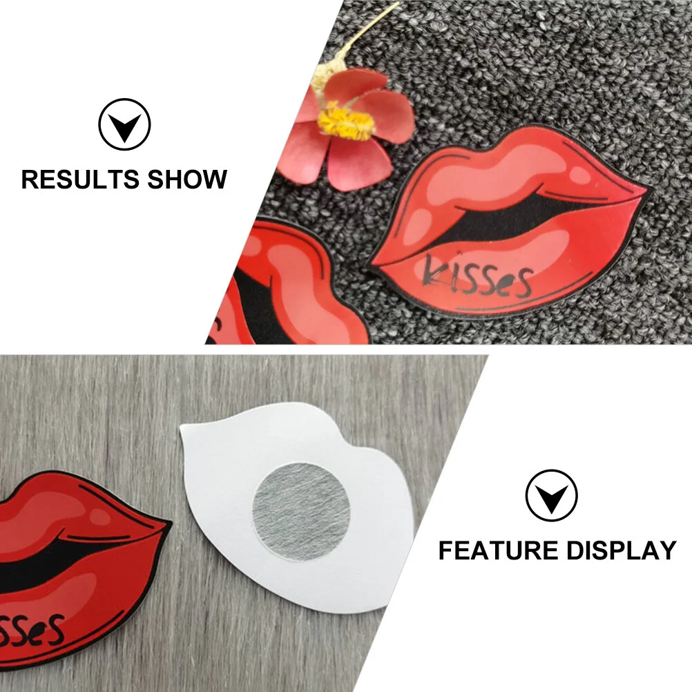 10 Pairs Valentine's Day Stickers Cover Brasieres Para Mujer Pasties Satin Material Breast Lovers Adult Pacifier