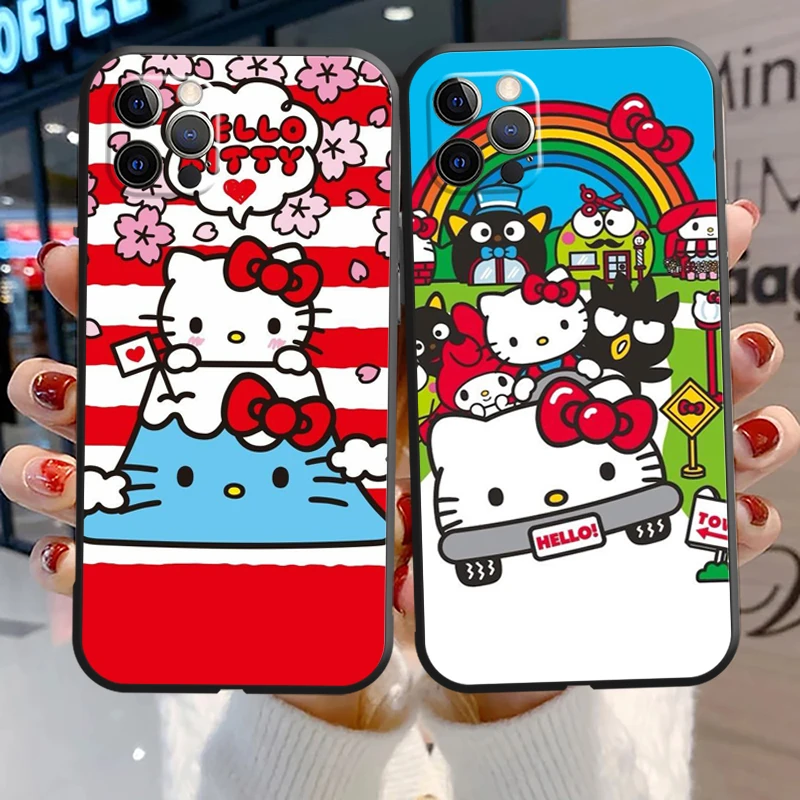 

Hello Kitty 2022 Phone Cases For iPhone 11 12 Pro MAX 6S 7 8 Plus XS MAX 12 13 Mini X XR SE 2020 Carcasa Soft TPU Coque