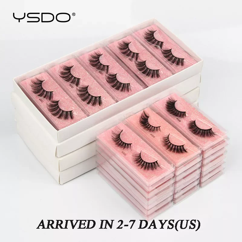 

NEW2023 Wholesale Mink Eyelashes 10/20/30/40/50/100 Pairs Natural Long False Lashes 3D Faux cils Cruelty Free Makeup Lashes In B