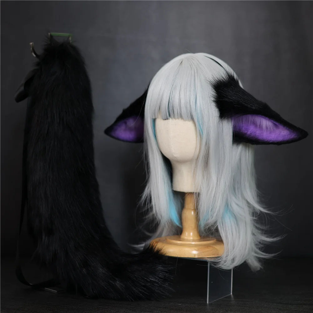 

MMGG Genshin Impact Yae Miko Cosplay Brown Fox Ears Hairhoop Headwear Scalp Simulation Anime Costume Accessories