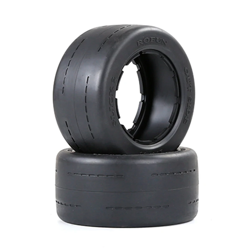 

New Front OR Rear Bald Tires Skin Set for 1/5 HPI ROVAN ROFUN KM BAJA 5B Rc Car Toys Parts