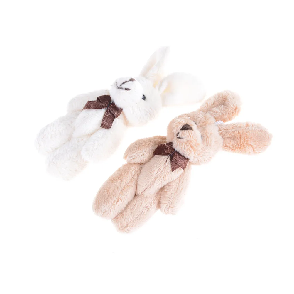 

1Pc 10cm DIY Joint Rabbit Bouquet Plush Stuffed Animals Pendant TOY Small Rabbit Stuff Toys NEW Wedding Gift