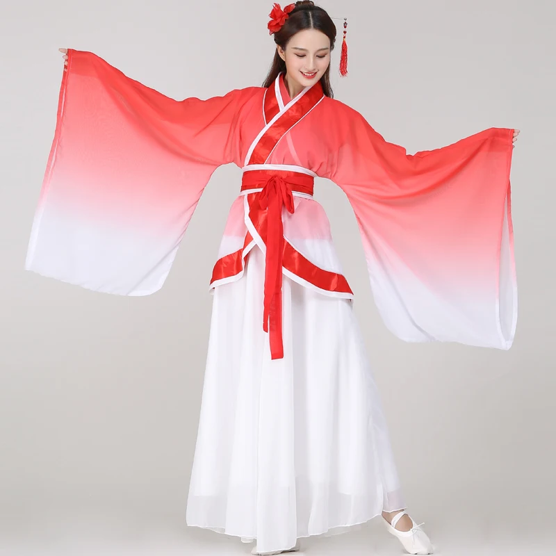 

Ancient Hanfu Women's Dance Costume Classical Dance Performance Costume Women's Traditional Chinese Dress with Wide Sleeves