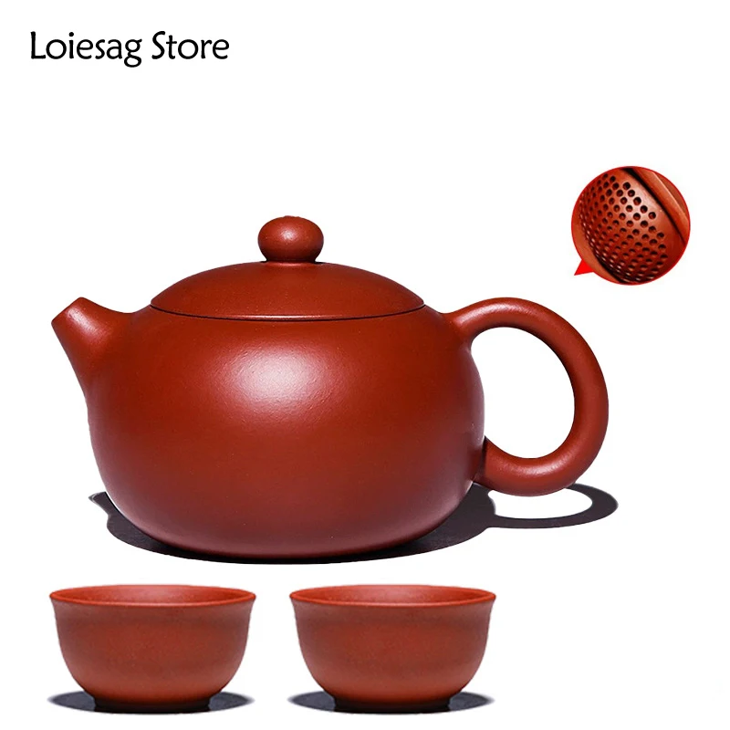 

Классические чайные горшки из исинской фиолетовой глины Loiesag 240 мл с 188 отверстиями, чайник из сырой руды Dahongpao Xishi, чайник Zisha, семейный чайный...