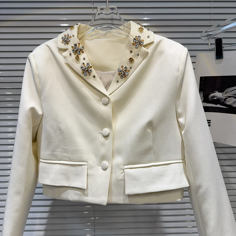 KBQ однотонный комплект из двух предметов с бриллиантами для женщин короткое