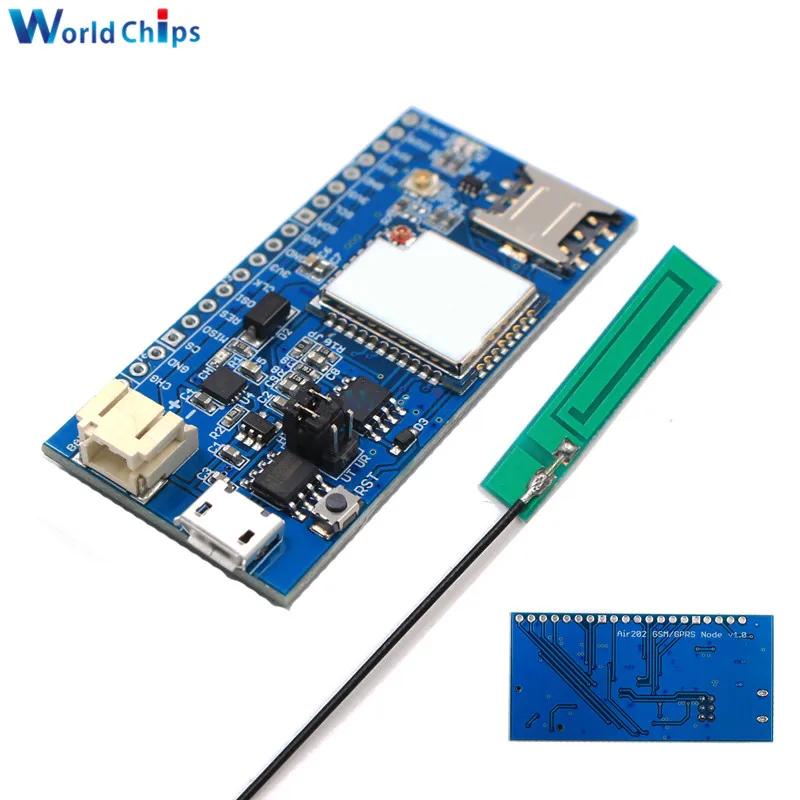 

Air202 GSM GPRS Node V1.0 USB to TTL CH330N Antenna 850/900/1800/1900MHz Board Compatible With SIM800C Module With Antenna