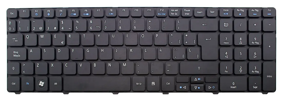 Новая Черная испанская клавиатура SP для Acer Aspire 5738Z 5738ZG 5739 5739G 5740 5740D 5740DG 5740G 5740Z 5741