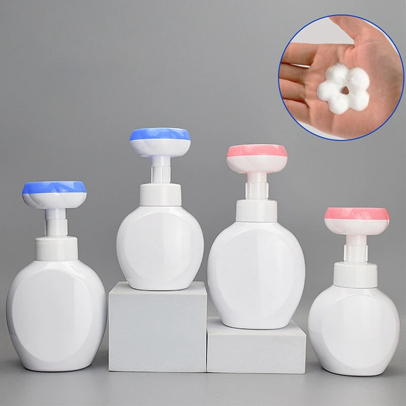 

300ml/500ml Flower Liquid Soap Dispenser Flower Shape Foam Bottle Hand Soap Pump Bottle Travel Storage Jar Bathroom Supplies