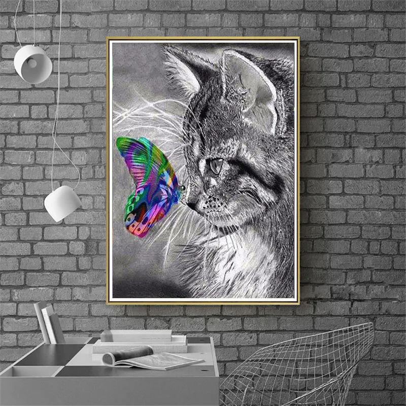 5D полноразмерная Алмазная картина сделай сам рисунок животных пейзаж вышивка