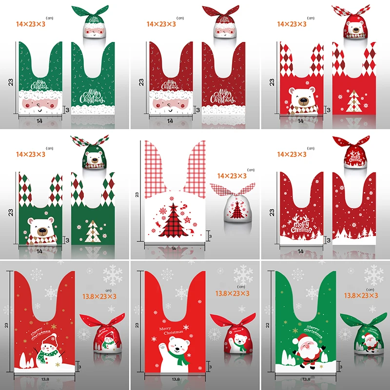 

50 шт., новогодние подарочные пакеты для украшения ёлки