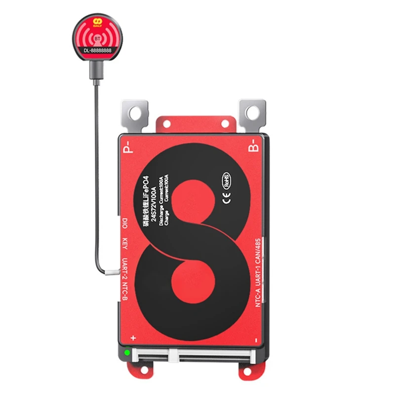 Умный BMS 8S 24 В 100 А с модулем Wi-Fi и платой защиты связи CAN 485 для литиевого