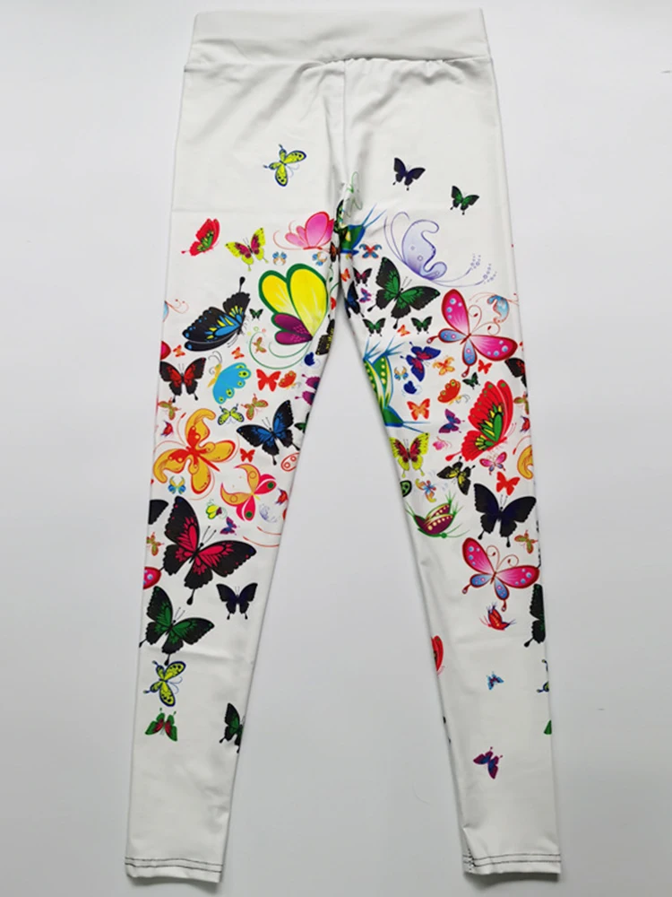 Exercise Sports Trousers Running Women Yoga Leggings Butterfly Printed High Waist Fitness Gym Leggins Femme Pants