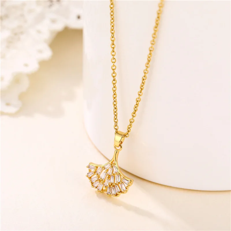 

Fashion Stainless Steel Chain Skirt Pendant Necklace Women Exquisite Girlfriend Gift Jewelry