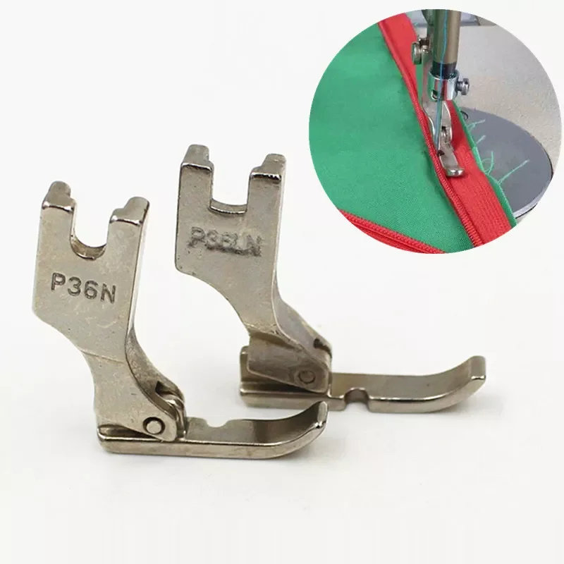 

2 Pcs Industral Sewing Machine Flatcar Zipper Presser Foot P36LN / P36N Presser foot AA7271-2