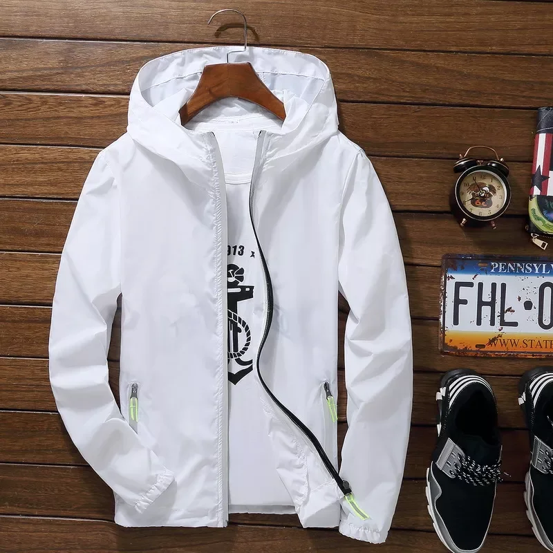 

NEW 2023 Outdoor Cycling Thin Coat Jackets Man Casual Loose Men's Windbreakers Jacket Male's Candy-Colored Outwear Tops