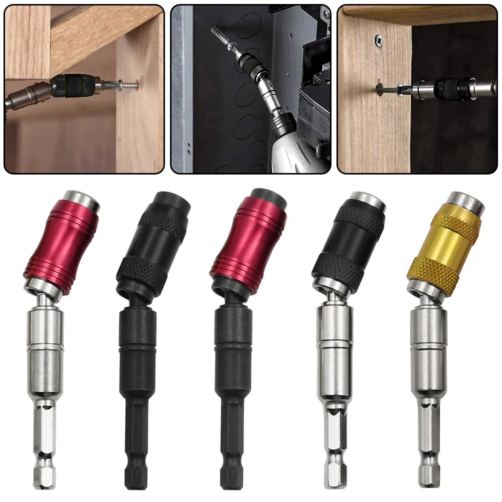 

1/4"Hex Magnetic Pivoting Drill Bit Quick Change Drive Guide Drill Pivoting Bit Holder for Tight Spaces Magnetic Bit Tip Holder