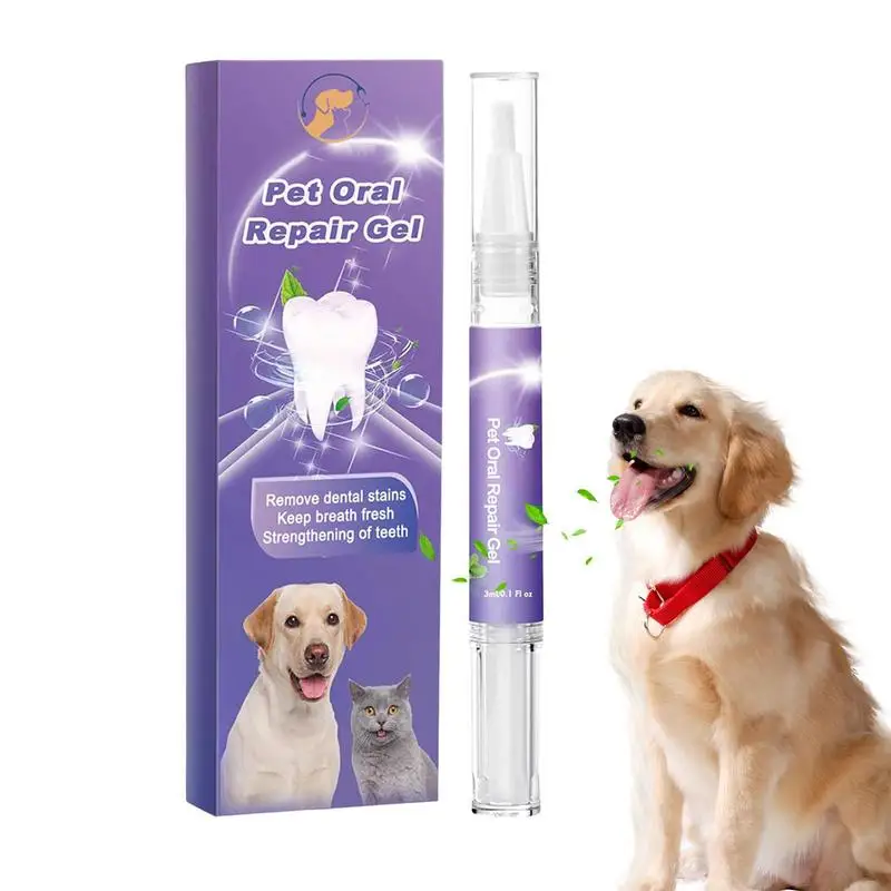 

Teeth Brushing Cleaner Gel Pet Oral Repair Gel Natural Dog Toothpaste Gel For Dogs & Cats Pet Breath Freshener Pet Oral Care