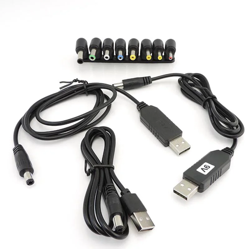 

5 В до 9 в 8,4 в 12 12,6 в USB повышающий силовой кабель постоянного тока Разъем 8 контактов штекер 3,5 мм 4,0x1,7 мм разъем Повышающий Модуль преобразователь адаптер штекер c