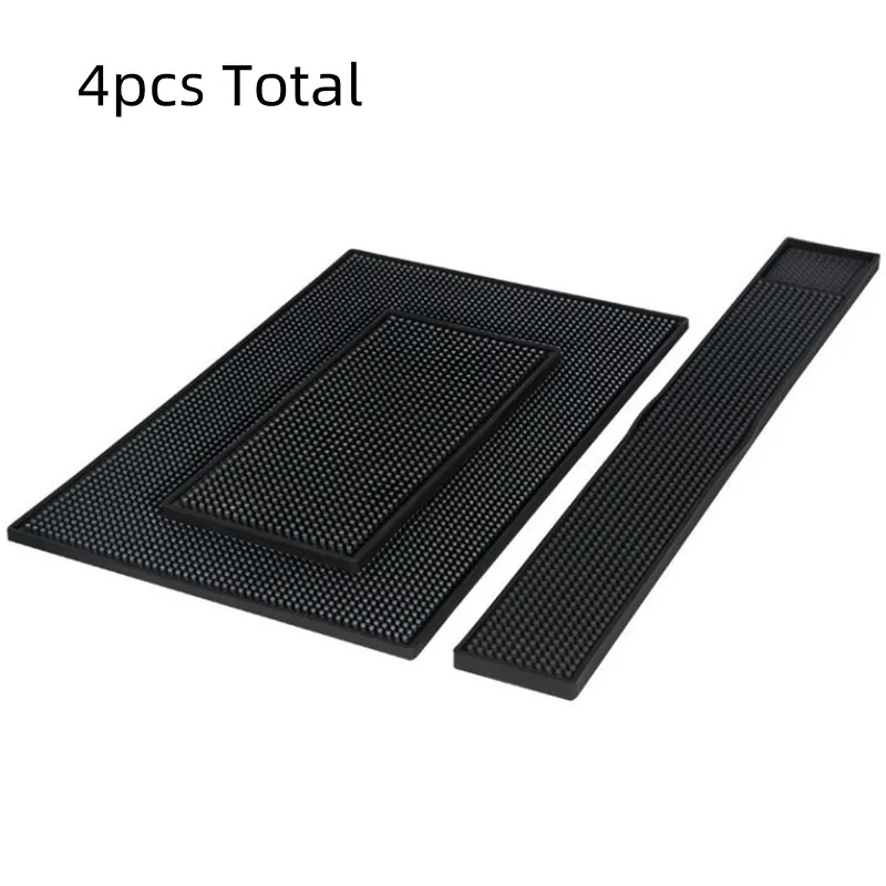 

4 шт., прямоугольные коврики из ПВХ для пива, бара