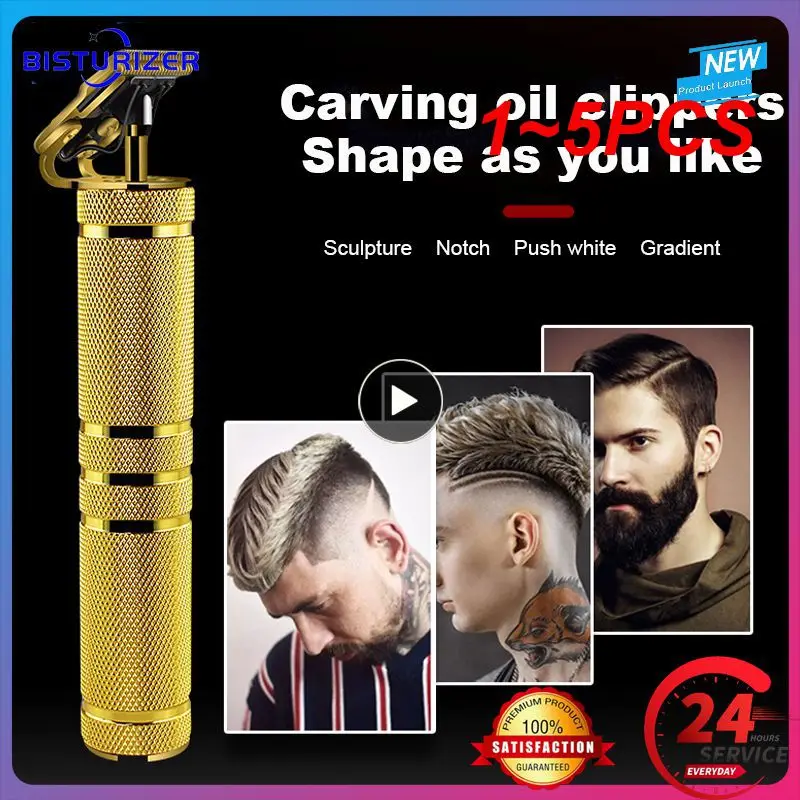 

1~5PCS Hair Cutting Machine Cordless Hair Trimmer for Men Barber Clippers Professional USB Rechargeable Electric Beard Shaver