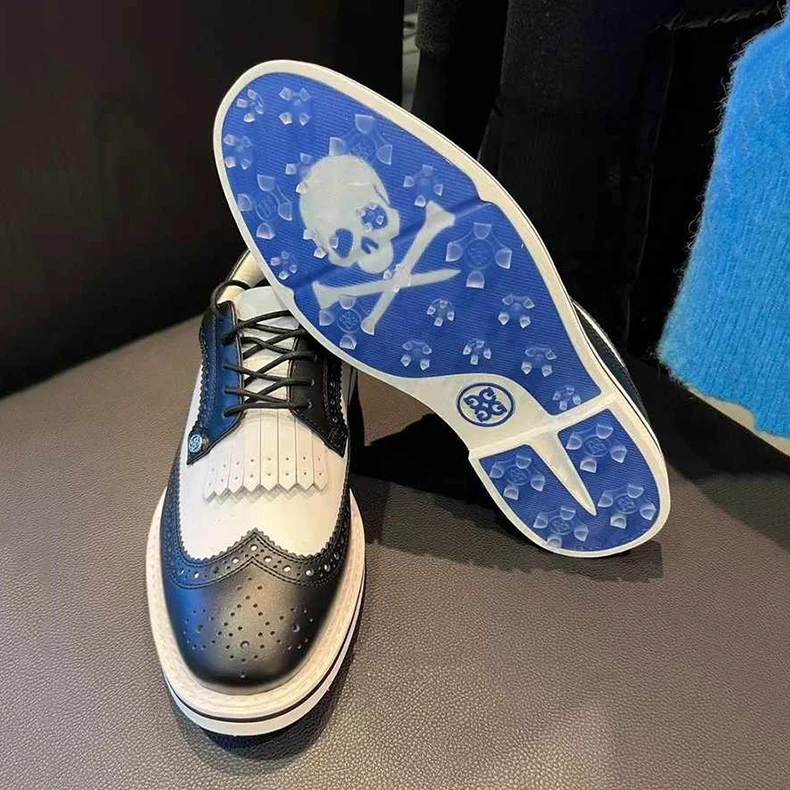 

23 New Golf Men's Shoe Sports Lightweight, Breathable, Non slip, Waterproof, Fixed Nail Off Court Leisure British Style