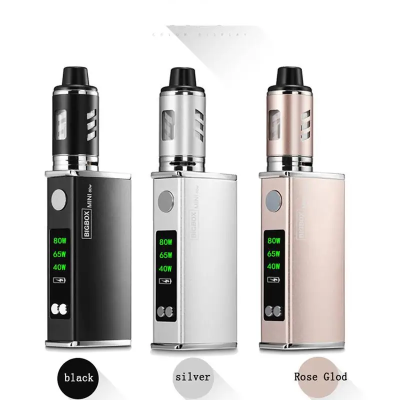 

Ecig BIGBOX mini 80W starter kits Box Mod 2200mah build-in battery E Cig LED Big vape Vaporizer Hookah Vapor E Cigarettes