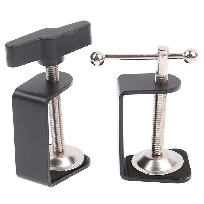 

Universal Mic Holder C Shape Table Mount Clamp For Fittings Metal Desk Clip Hose Microphone Stand Base