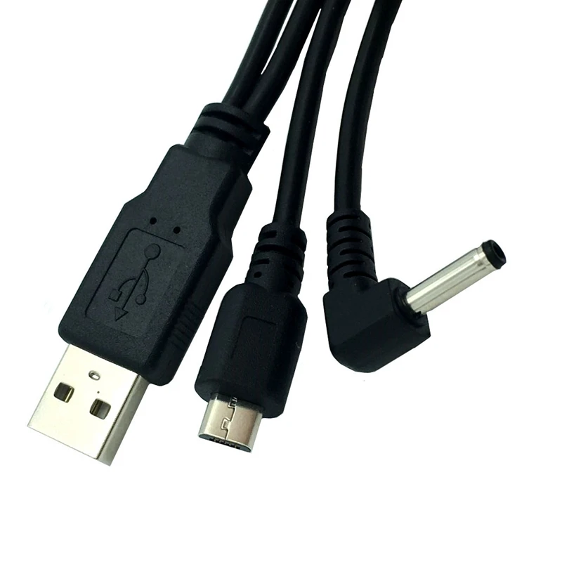 USB 2.0 A Male to Micro 5P + Power DC 35135 Кабель для передачи данных Y 50 см с кабелем питания