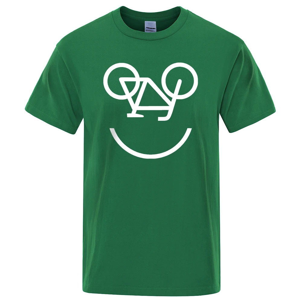 

Футболка мужская с круглым вырезом, модная дышащая удобная рубашка оверсайз с принтом смайлика, лето