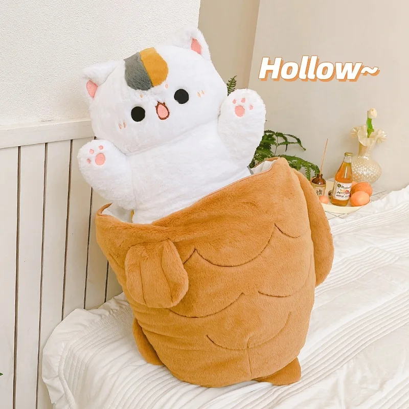 

80*45CM Kawaii Taiyaki Cat Dog Rabbit PlushToys Furry Animal Plushie Pillow Big Bone Carrot Cushion Lovely Doll Gifts for Kids