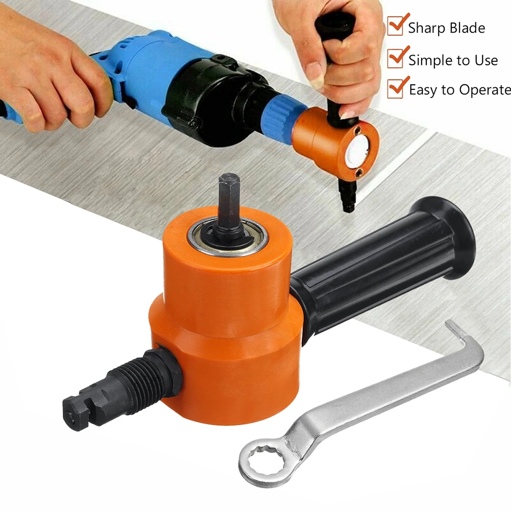 

Save Effort Nibbler Electric Shear Drill Attachment Strong Toughness Metal Portable Supplies for Iron Sheet Cutting Tool
