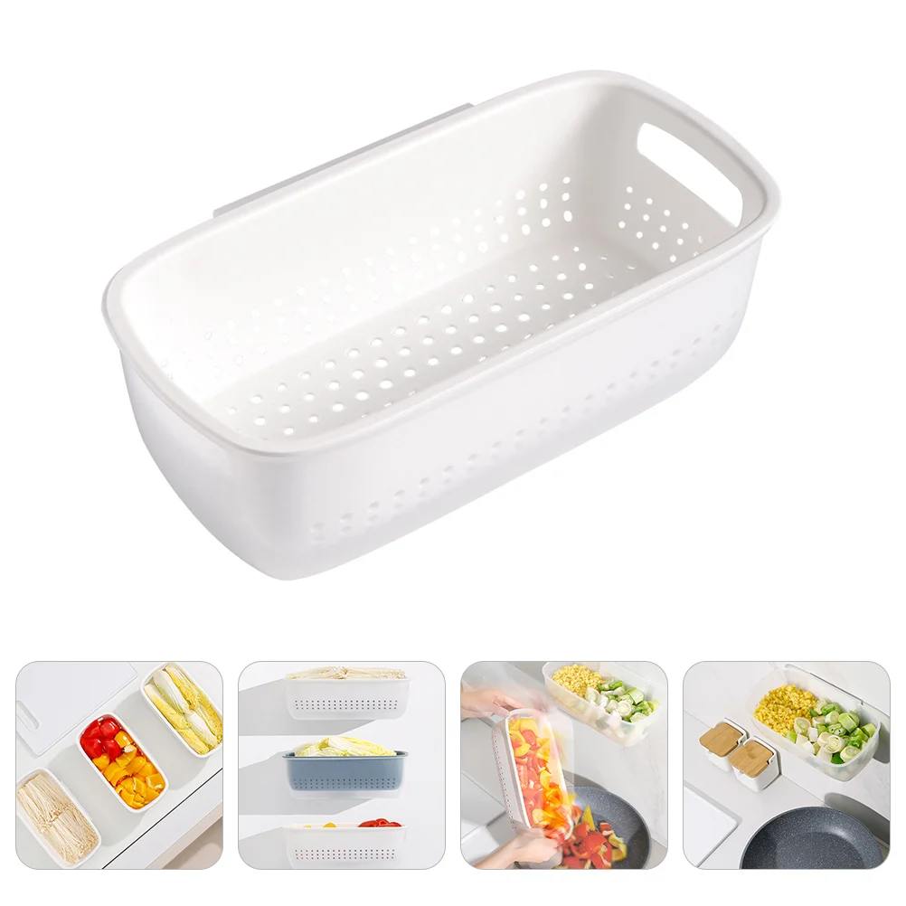 

Colander Strainer Fruit Bowl Drain Basket Washing Vegetable Kitchen Plastic Basin Sink Over The Double Layer Fruits Pasta Berry