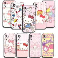 hello kitty cute cat phone cases for xiaomi redmi 7a 8a note 7 pro 8t 8 2021 8 7 7 pro 8 pro back cover carcasa soft tpu coque