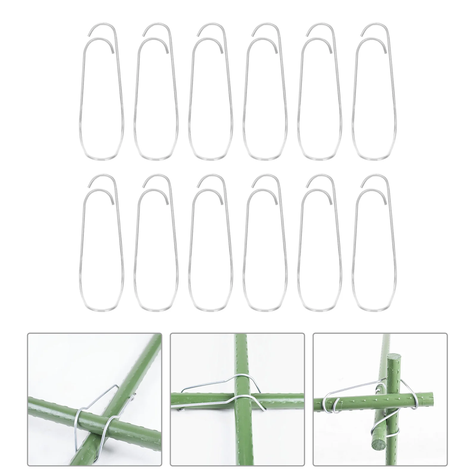 

Metal Trellis Wire Clip: Vegetable Climbing Cages Connector Buckle Greenhouse Plants Climbing Pipe Support Fixing Tool 25pcs