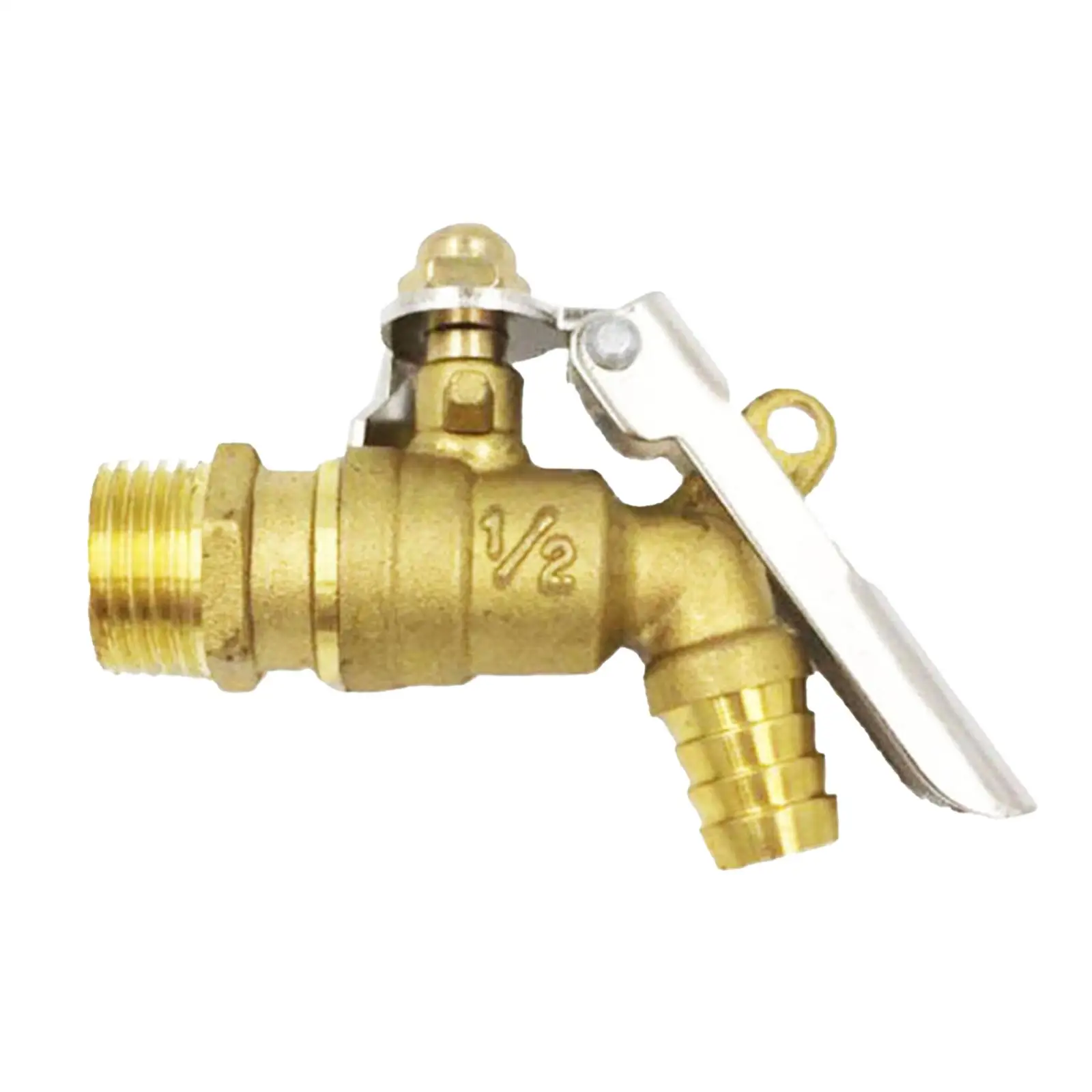 

1/2" Lockable Brass Faucet Garden Water Faucet Outdoor Brass Faucet Water Tap for Home Outside Workshop Garden Public Places