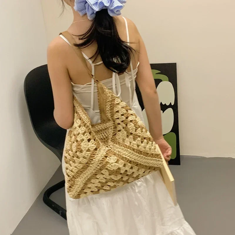 

2024 New Women's Bag Woven Fabric Women's Handbag Luxury and Simple Crossbody Bag Bohemian Style Women's Bag Bolsas Femininas
