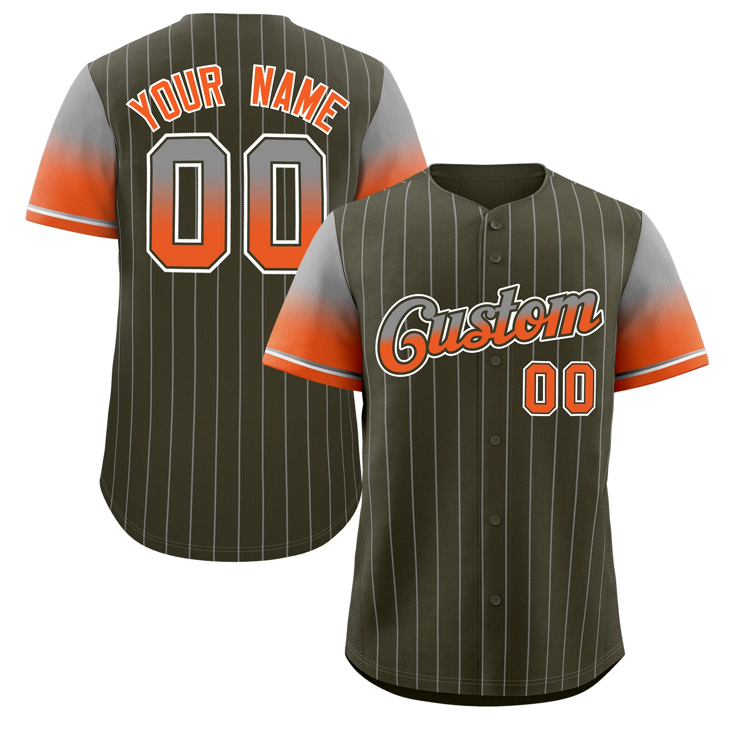 Personalzied Baseball Jersey Pinstripe Printed Team Name Number Sublimation Sportswear Shirt