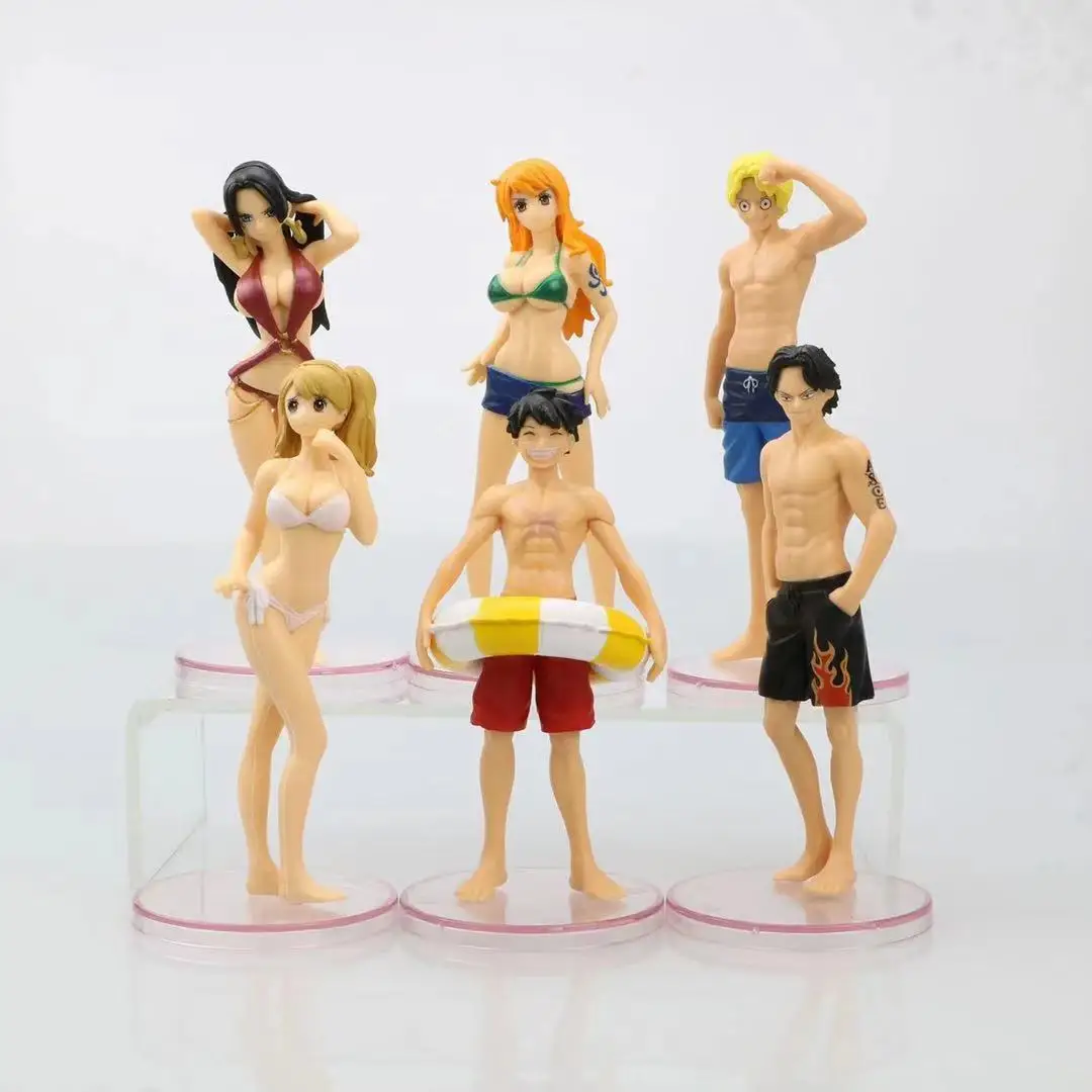 

Аниме мультяшная серия ONE PIECE анимационная ручная обезьяна D. Luffy модель сексуальный купальник Nami Boa · кукла Hancock игрушечные украшения