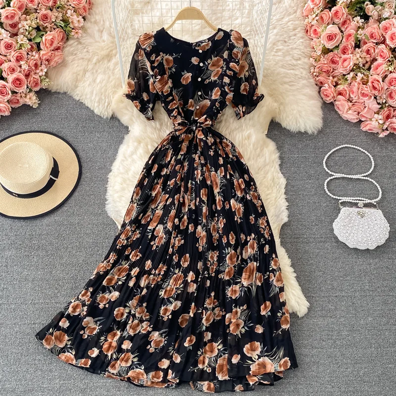 

Dress 2021 new summer maternity temperament V-neck vacation Black