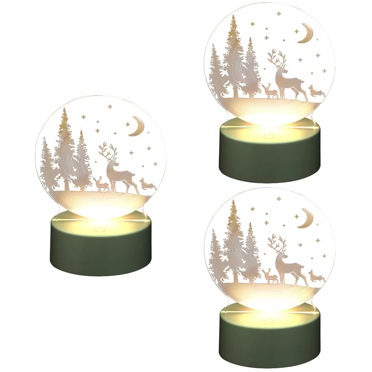

Light Night Lamp Deer 3D Room Indoor Breastfeeding Bedside Kids Cartoon Illusion Nursery Baby Animal Bedroomatmosphere Warm