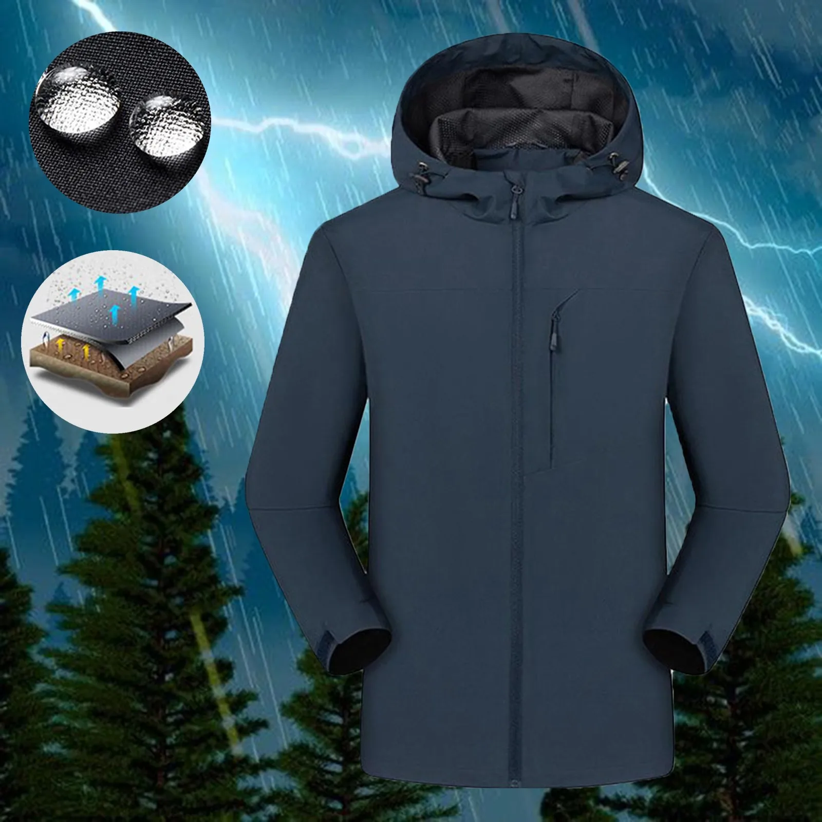 

Autumn and Winter Women Jackets Warm Outdoor Stand Collar Windproof And Rainproof Windbreaker Jacket Lightweight Female Outwear