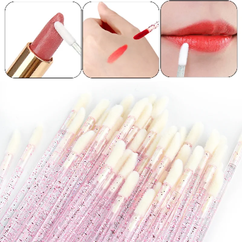 

50 Pcs Disposable Lip Brush Eyelash Makeups Brushes Lash Extension Mascara Applicator Lipstick Wands Set Cosmetic Makeup Tools