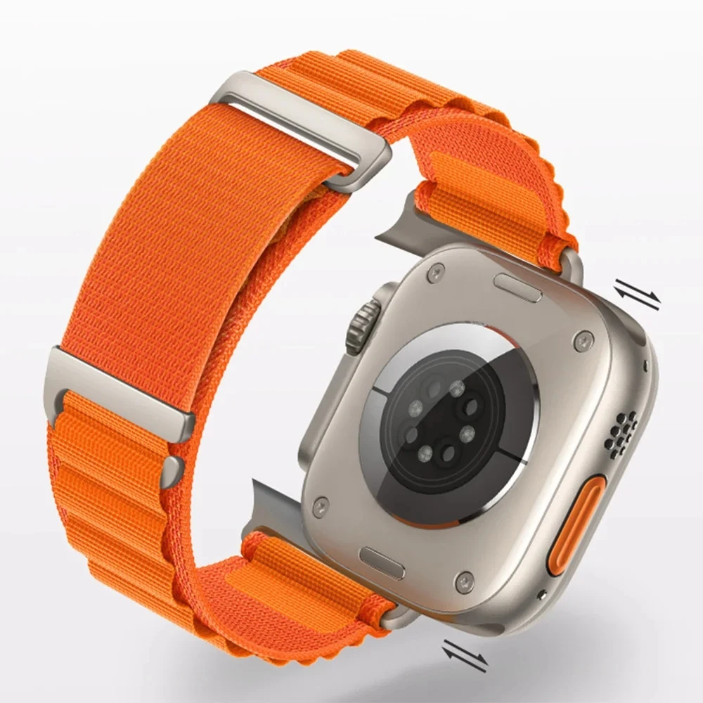 Ремешок Alpine для Apple Watch Ultra 2/1 Band 49 мм 45 44 м 42 41 40 38 нейлоновый браслет IWatch 9 8 7 6 5 4 3 SE