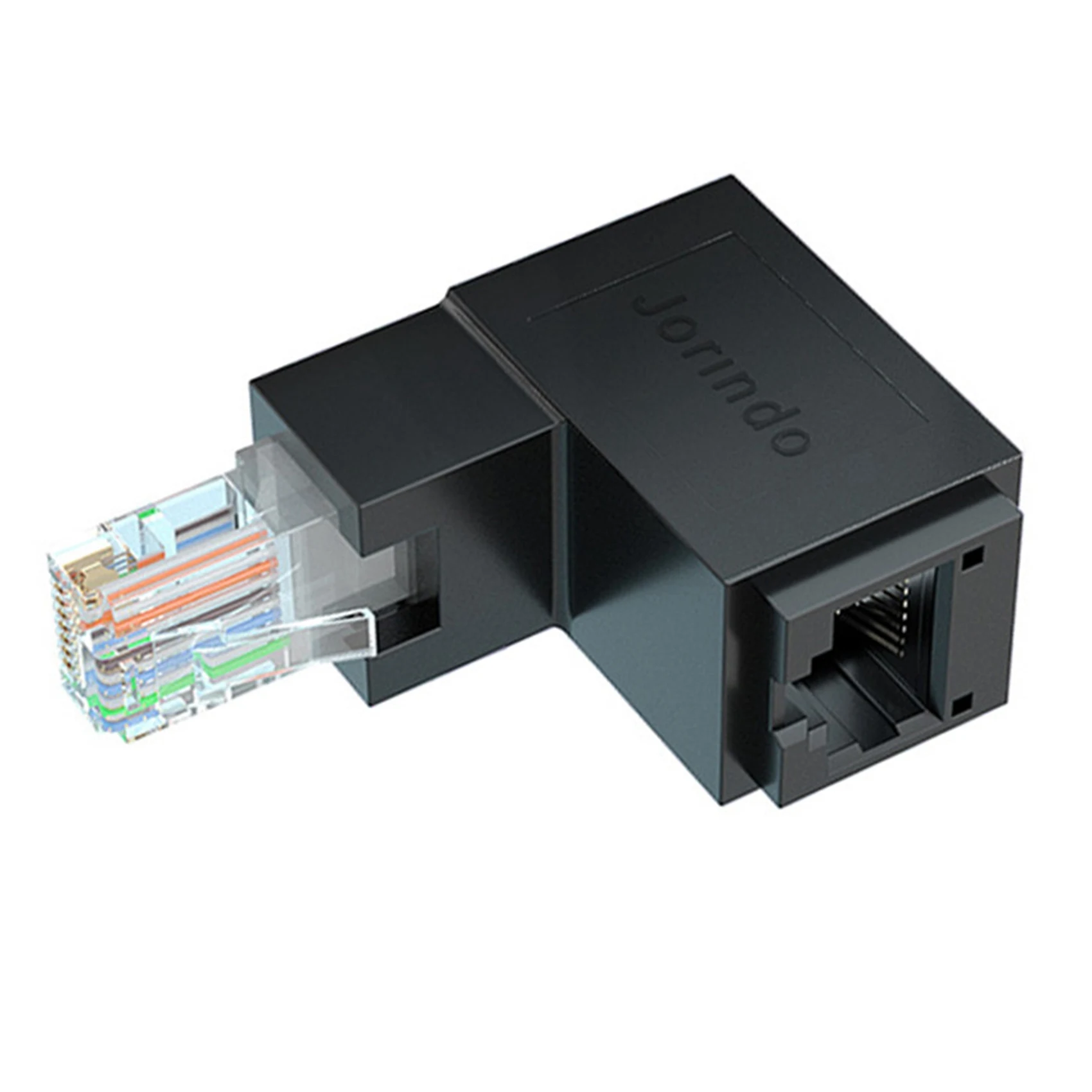 Ethernet-адаптер RJ45 штырь-гнездо Сетевой удлинитель 90 градусов правый изгиб для CAT5E