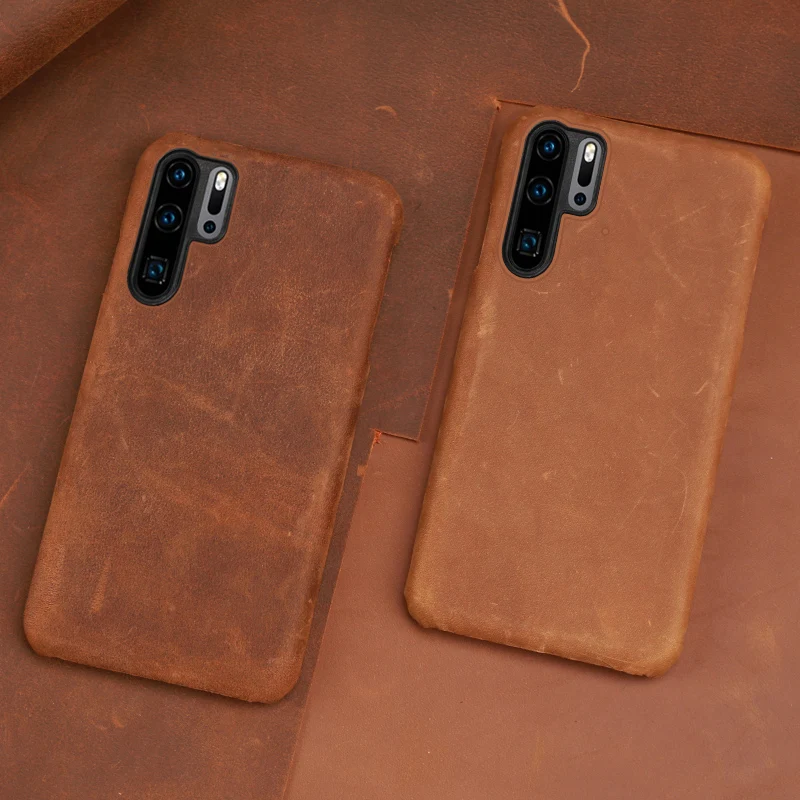 

For Huawei Mate40 Leather Phone Case Brand New Crazy Horse Leather Fit 30 20 10 Nova9 8 7 6 ProPlus Plus Lite E Series
