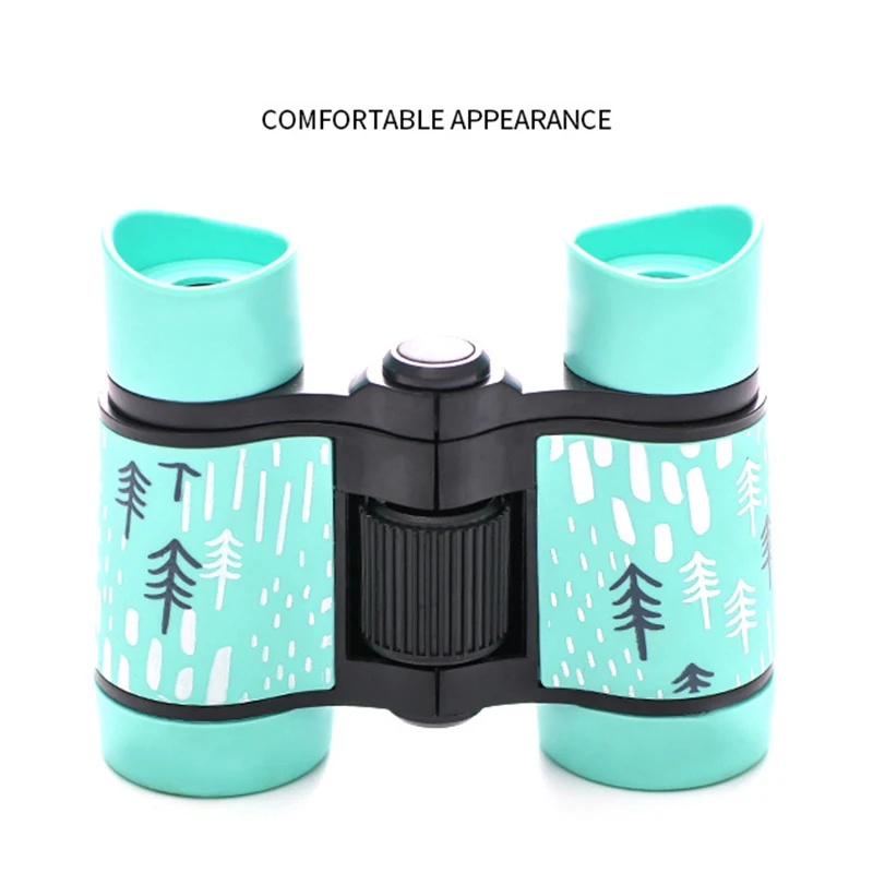 Jumelles 4X30 en Plastique Enfants Mini TéLescope Coloré pour Jouets de Plein Air HD Oculaire Lentille D'Objectif