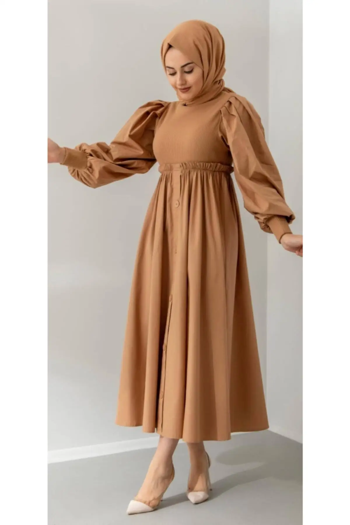 

Buttoned Elibi dress hijab clothing