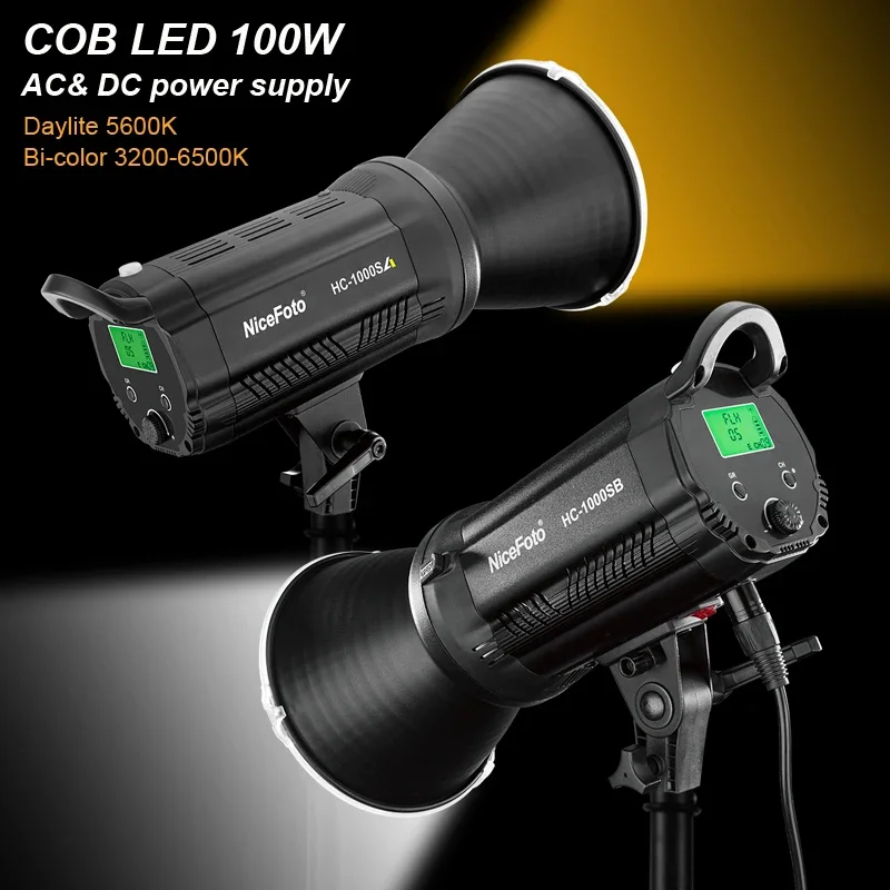 NiceFoto HC-1000SBII Свет для видеосъемки 100 Вт Daylite 5600K Светодиодный светильник с