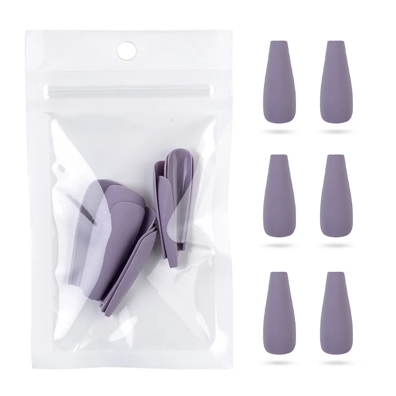 

20 pieces bagged wearable nail MATTE MATTE Sensual Ballet fake nails